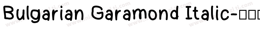 Bulgarian Garamond Italic字体转换